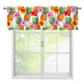 Hawaii Hibiscus Pineapple Pattern Print Window Valance