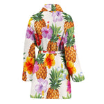 Hawaii Hibiscus Pineapple Pattern Print Women's Bathrobe