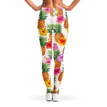 Hawaii Hibiscus Pineapple Pattern Print Women's Leggings