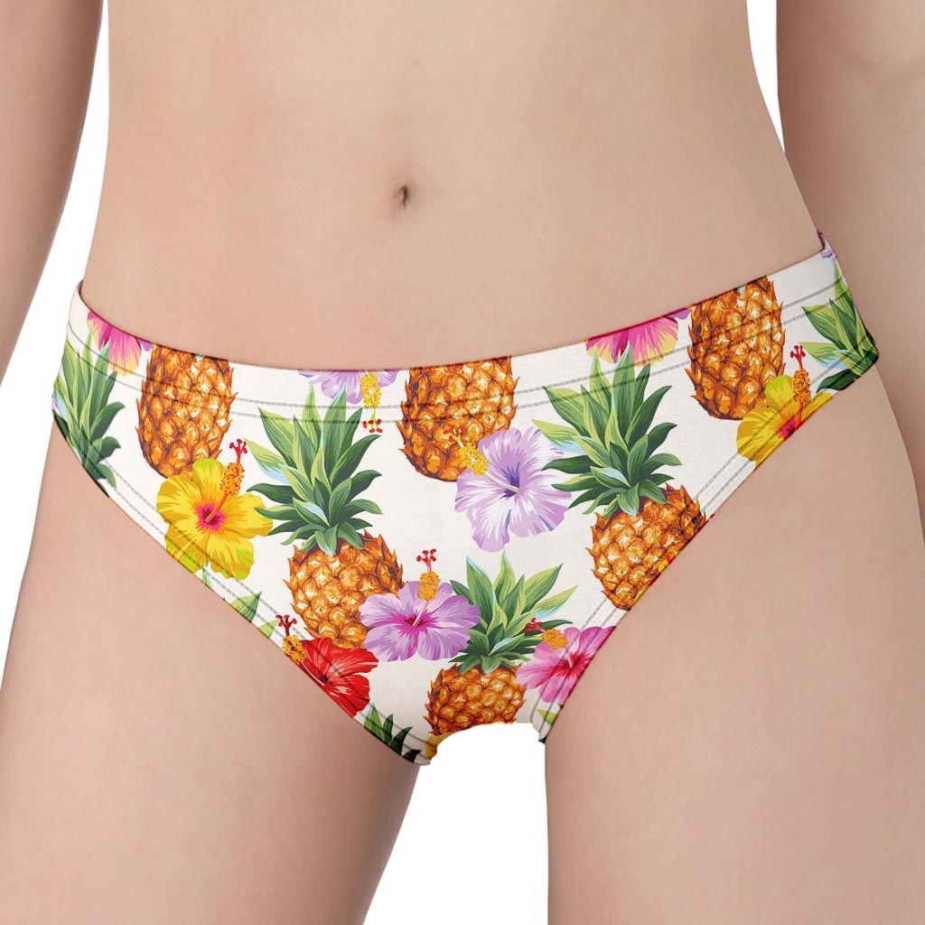 Hawaii Hibiscus Pineapple Pattern Print Women's Panties