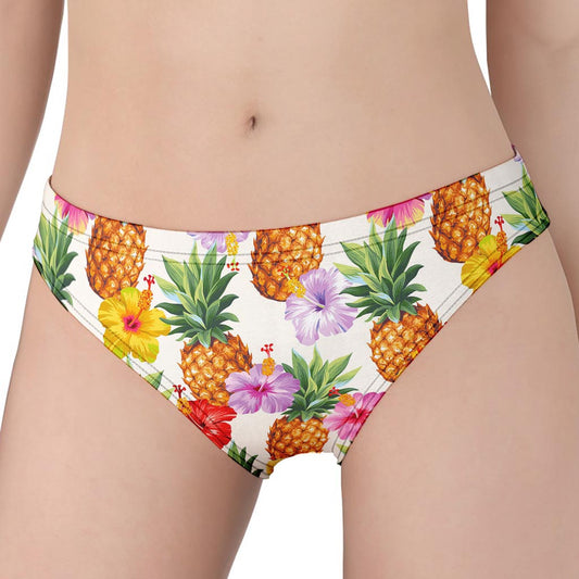 Hawaii Hibiscus Pineapple Pattern Print Women's Panties