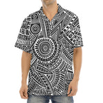 Hawaii Polynesian Tribal Print Aloha Shirt