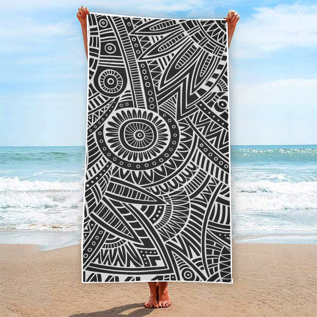 Hawaii Polynesian Tribal Print Beach Towel