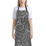 Hawaii Polynesian Tribal Print Bib Apron With Pocket