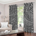 Hawaii Polynesian Tribal Print Dimout Grommet Curtains