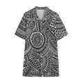 Hawaii Polynesian Tribal Print Cotton Hawaiian Shirt