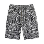 Hawaii Polynesian Tribal Print Cotton Shorts