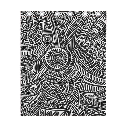 Hawaii Polynesian Tribal Print Curtain