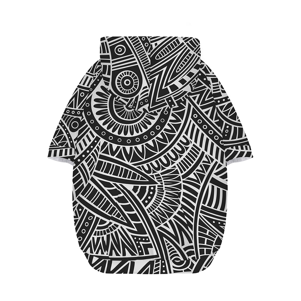 Hawaii Polynesian Tribal Print Dog Zip Up Hoodie
