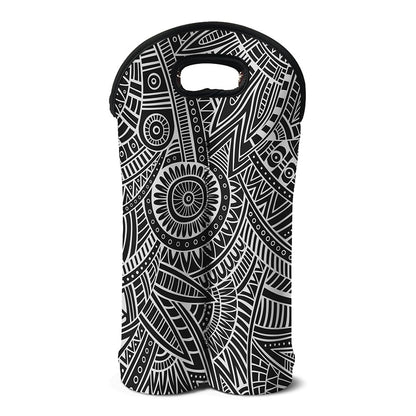 Hawaii Polynesian Tribal Print Double Neoprene Wine Tote