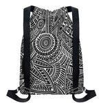 Hawaii Polynesian Tribal Print Drawstring Backpack