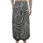 Hawaii Polynesian Tribal Print Lantern Pants