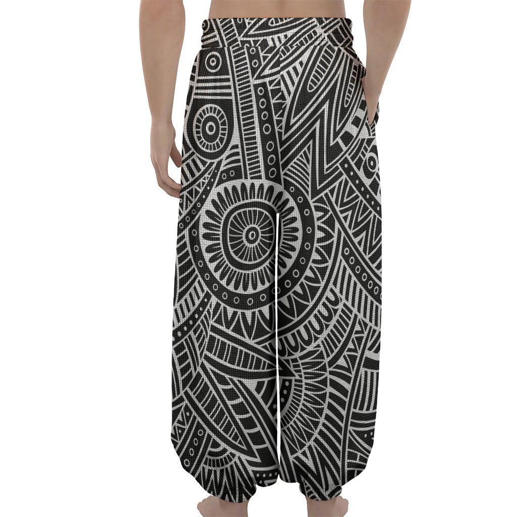 Hawaii Polynesian Tribal Print Lantern Pants