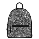 Hawaii Polynesian Tribal Print Leather Backpack