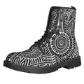 Hawaii Polynesian Tribal Print Lace-Up Boots