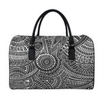 Hawaii Polynesian Tribal Print Leather Duffle Bag