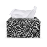 Hawaii Polynesian Tribal Print Leather Tissue Box Cover