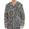 Hawaii Polynesian Tribal Print Long Sleeve Baseball Jersey