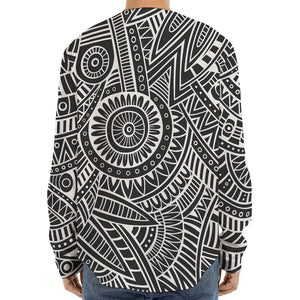 Hawaii Polynesian Tribal Print Long Sleeve Baseball Jersey