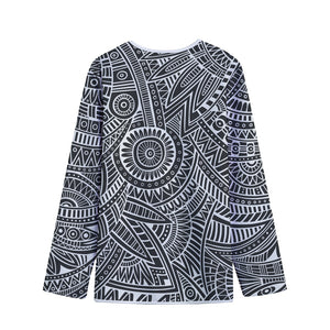 Hawaii Polynesian Tribal Print Long Sleeve Short Coat