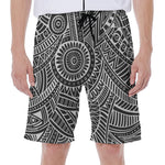 Hawaii Polynesian Tribal Print Men's Beach Shorts