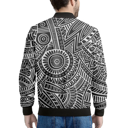 Hawaii Polynesian Tribal Print Men's Bomber Jacket