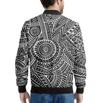 Hawaii Polynesian Tribal Print Men's Bomber Jacket