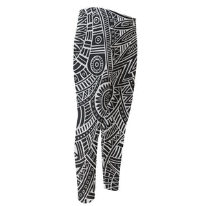 Hawaii Polynesian Tribal Print Men's Compression Pants