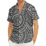 Hawaii Polynesian Tribal Print Men's Deep V-Neck Shirt