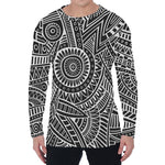 Hawaii Polynesian Tribal Print Men's Long Sleeve T-Shirt