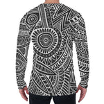 Hawaii Polynesian Tribal Print Men's Long Sleeve T-Shirt