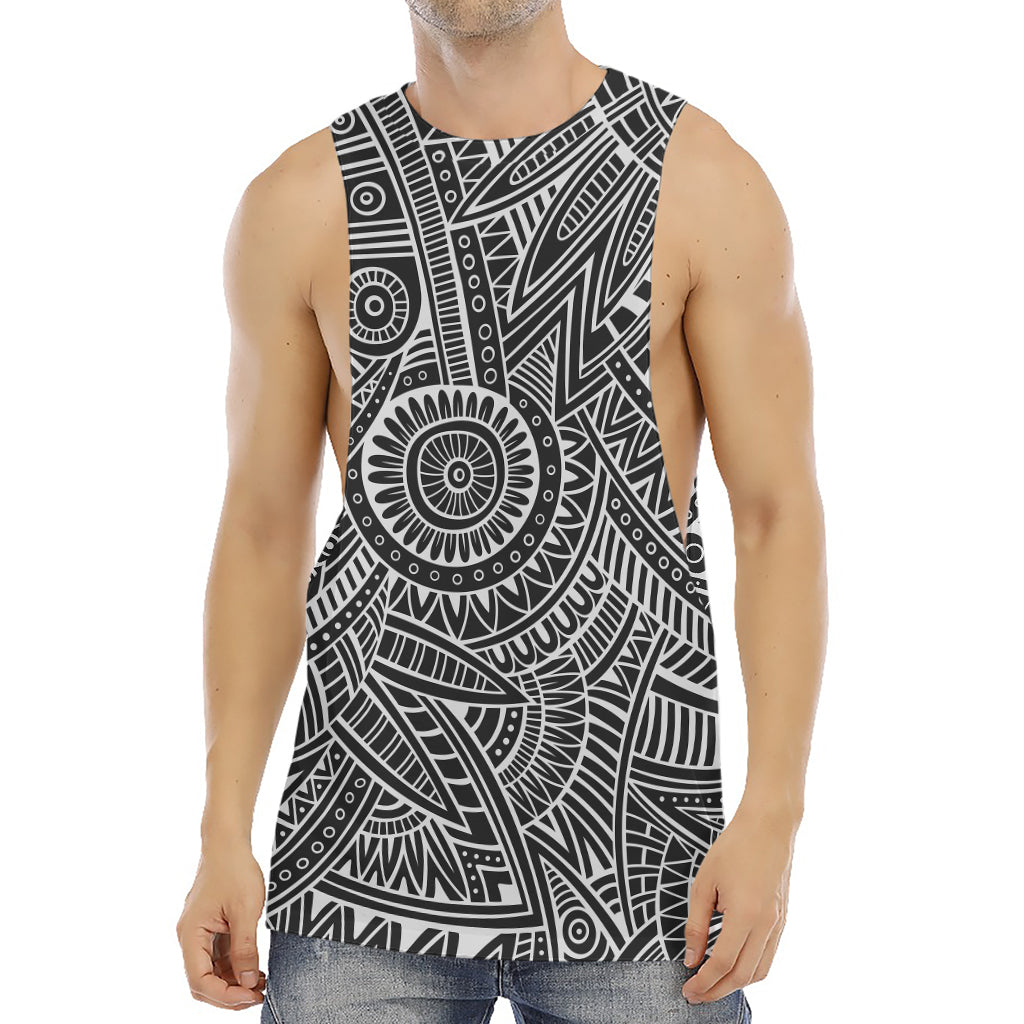 Hawaii Polynesian Tribal Print Men's Muscle Tank Top