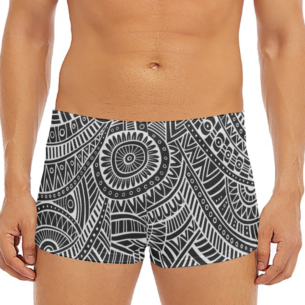 Hawaii Polynesian Tribal Print Men's Short Boxer Briefs