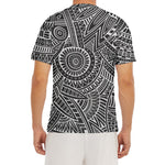 Hawaii Polynesian Tribal Print Men's Short Sleeve Rash Guard