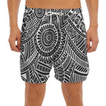 Hawaii Polynesian Tribal Print Men's Split Running Shorts