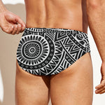 Hawaii Polynesian Tribal Print Men's Swim Briefs