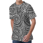Hawaii Polynesian Tribal Print Men's Velvet T-Shirt