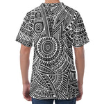 Hawaii Polynesian Tribal Print Men's Velvet T-Shirt