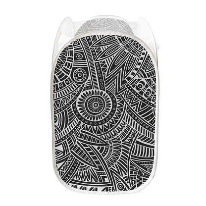Hawaii Polynesian Tribal Print Mesh Laundry Hamper