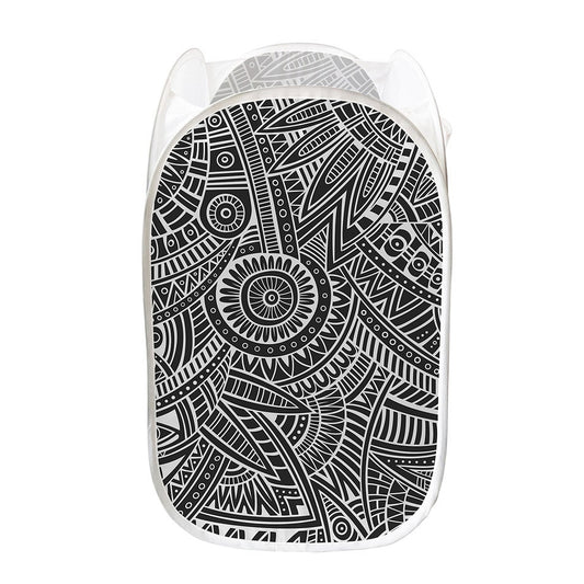 Hawaii Polynesian Tribal Print Mesh Laundry Hamper
