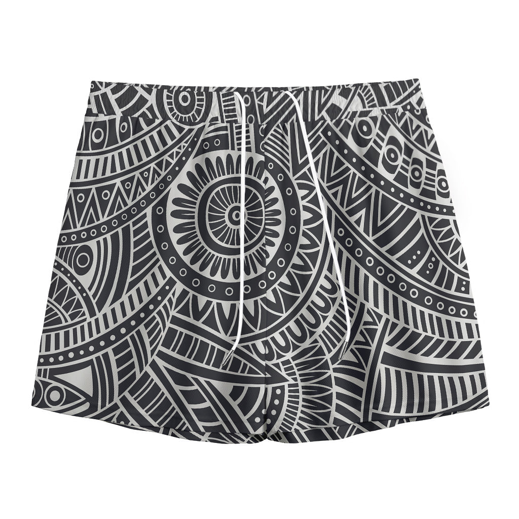 Hawaii Polynesian Tribal Print Mesh Shorts