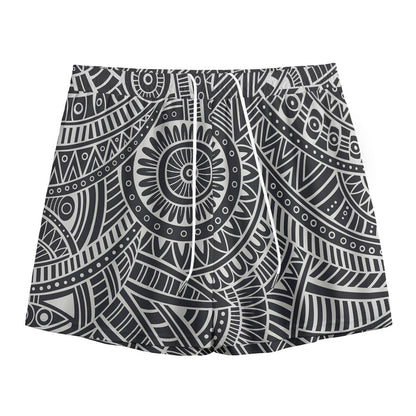 Hawaii Polynesian Tribal Print Mesh Shorts