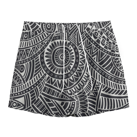 Hawaii Polynesian Tribal Print Mesh Shorts