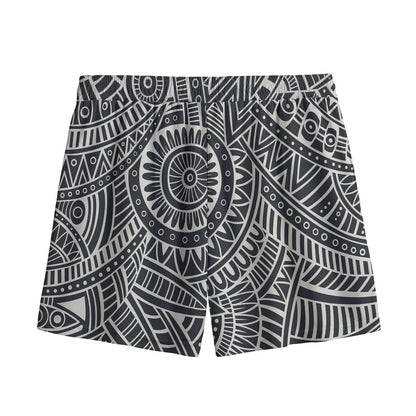 Hawaii Polynesian Tribal Print Mesh Shorts