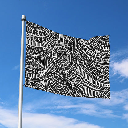 Hawaii Polynesian Tribal Print Polyester Flag