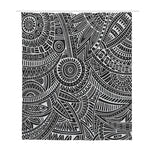 Hawaii Polynesian Tribal Print Polyester Shower Curtain