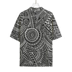 Hawaii Polynesian Tribal Print Rayon Hawaiian Shirt