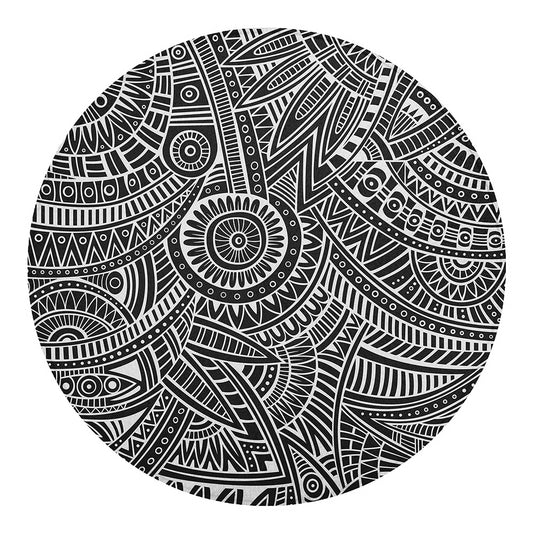 Hawaii Polynesian Tribal Print Round Blanket