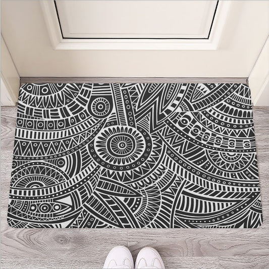 Hawaii Polynesian Tribal Print Rubber Doormat