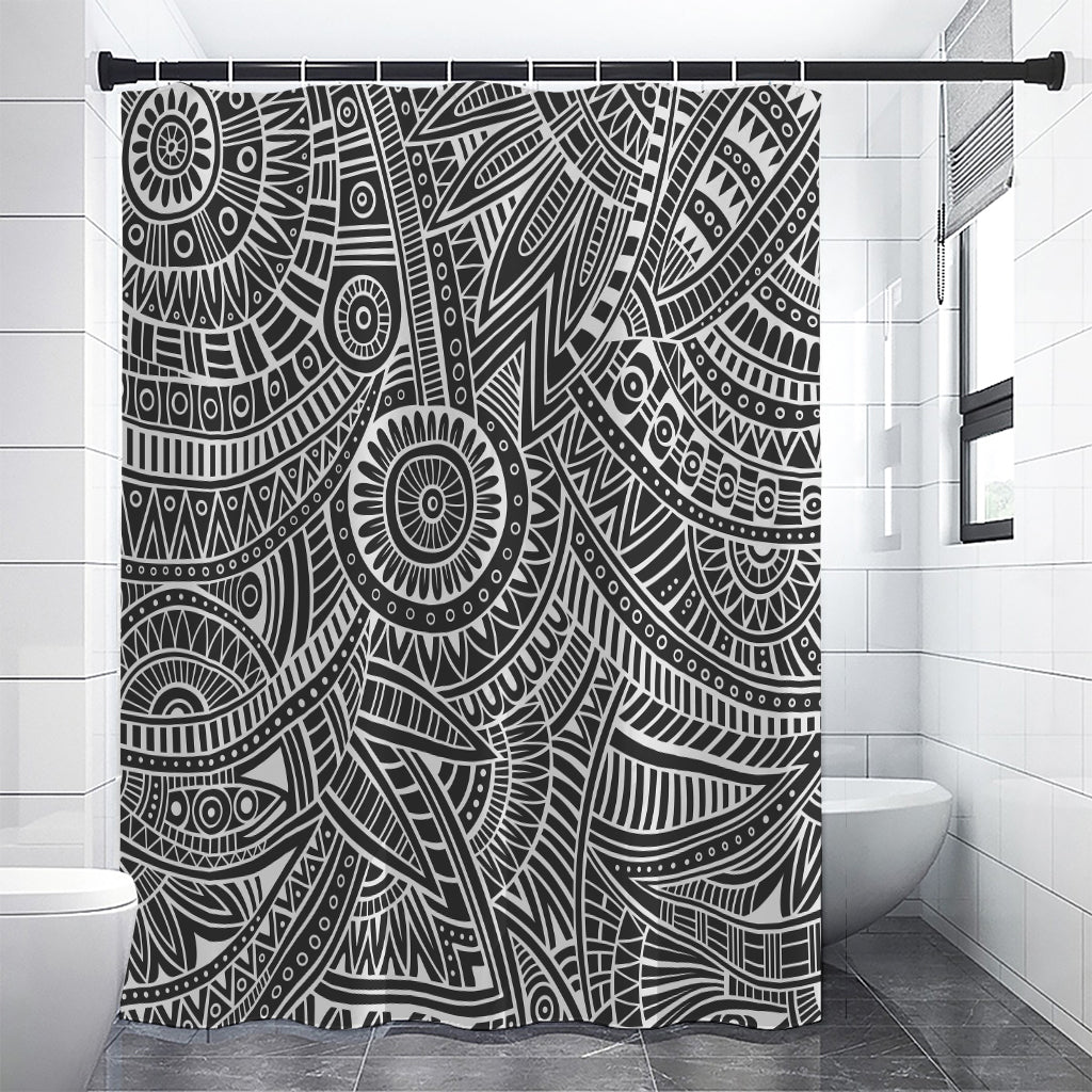 Hawaii Polynesian Tribal Print Shower Curtain